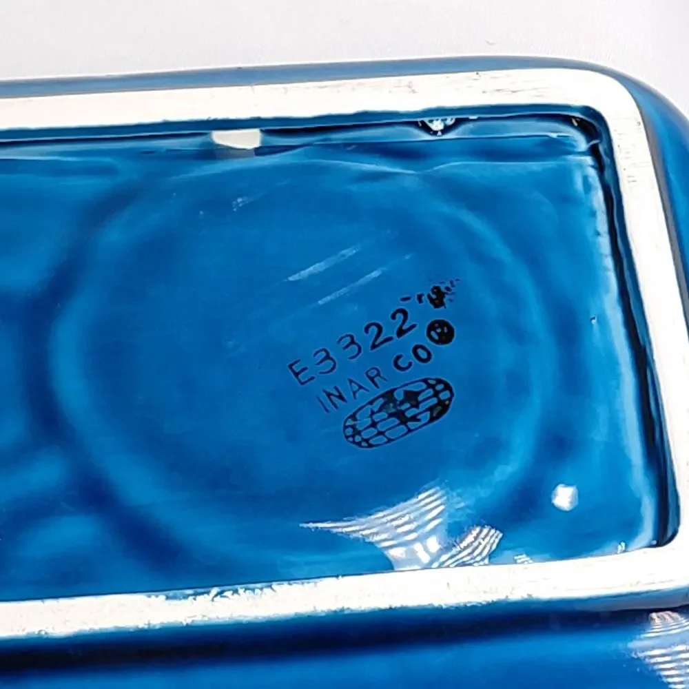 Vintage Inarco Mood Japan Blue Butter Dish Lid